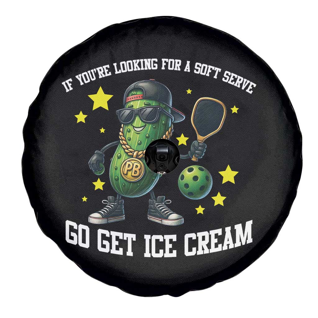 Funny Pickle Playing Pickleball Spare Tire Cover If You Want Soft Serve Eat Ice Cream - Wonder Print Shop