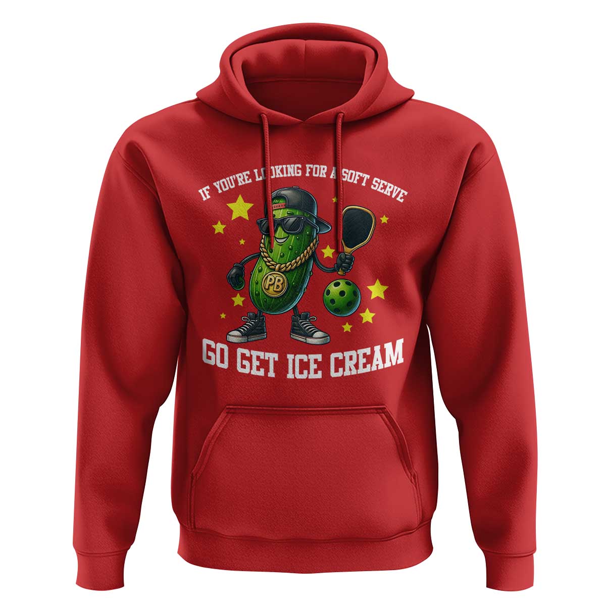 Funny Pickle Playing Pickleball Hoodie If You Want Soft Serve Eat Ice Cream - Wonder Print Shop