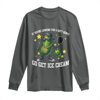 Funny Pickle Playing Pickleball Long Sleeve Shirt If You Want Soft Serve Eat Ice Cream - Wonder Print Shop