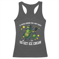 Funny Pickle Playing Pickleball Racerback Tank Top If You Want Soft Serve Eat Ice Cream - Wonder Print Shop