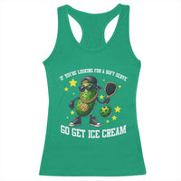 Funny Pickle Playing Pickleball Racerback Tank Top If You Want Soft Serve Eat Ice Cream - Wonder Print Shop