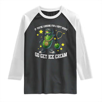Funny Pickle Playing Pickleball Raglan Shirt If You Want Soft Serve Eat Ice Cream - Wonder Print Shop