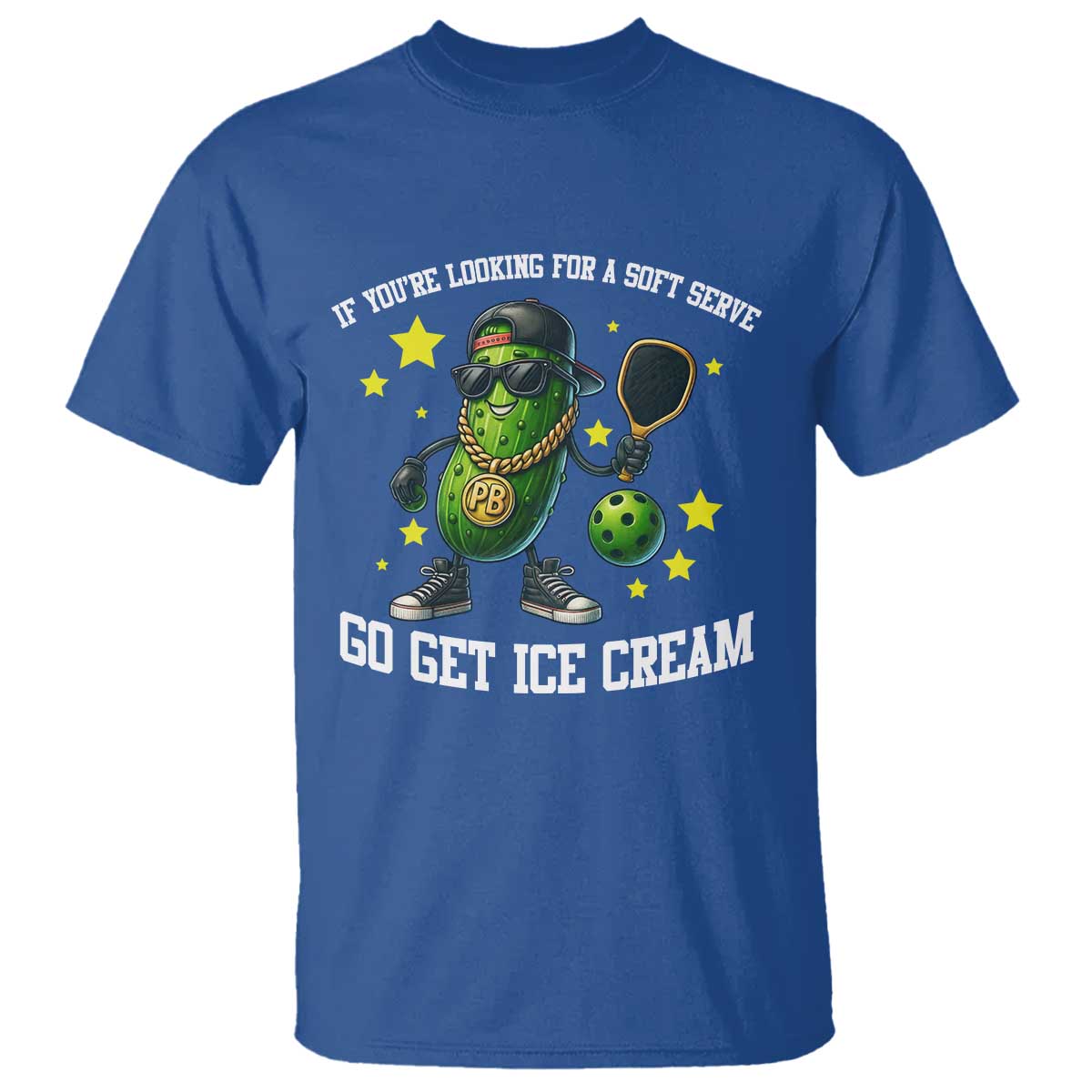 Funny Pickle Playing Pickleball T Shirt If You Want Soft Serve Eat Ice Cream - Wonder Print Shop