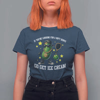 Funny Pickle Playing Pickleball T Shirt For Women If You Want Soft Serve Eat Ice Cream - Wonder Print Shop