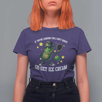 Funny Pickle Playing Pickleball T Shirt For Women If You Want Soft Serve Eat Ice Cream - Wonder Print Shop