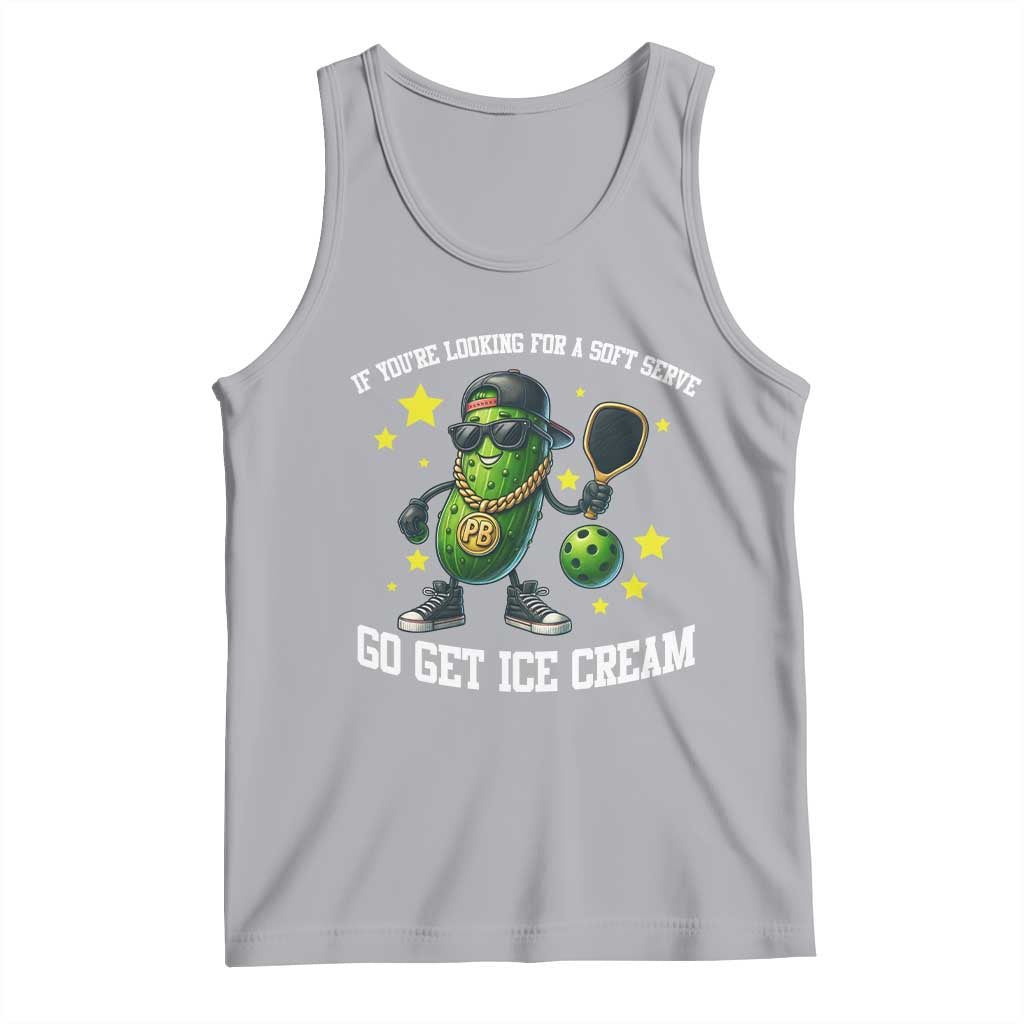Funny Pickle Playing Pickleball Tank Top If You Want Soft Serve Eat Ice Cream - Wonder Print Shop