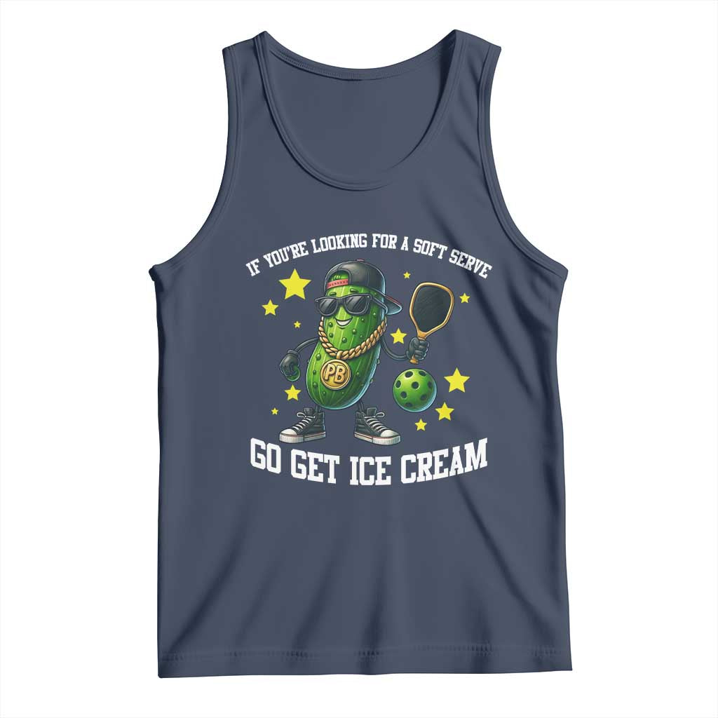 Funny Pickle Playing Pickleball Tank Top If You Want Soft Serve Eat Ice Cream - Wonder Print Shop