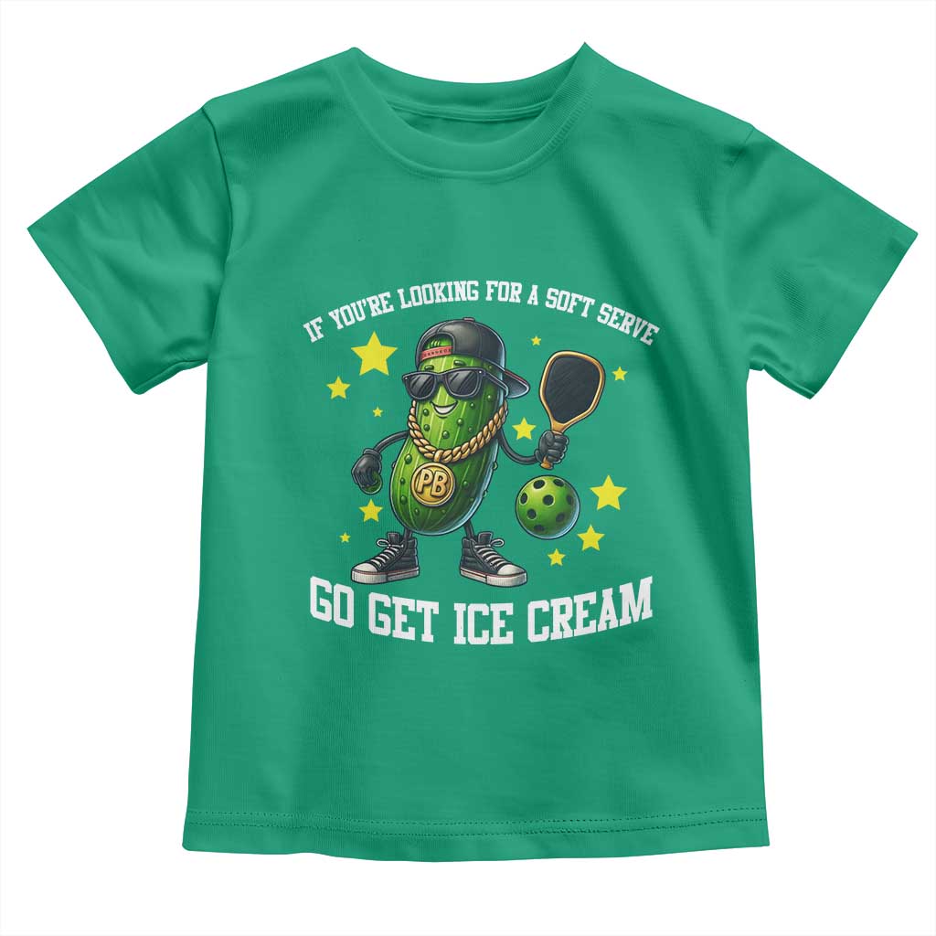 Funny Pickle Playing Pickleball Toddler T Shirt If You Want Soft Serve Eat Ice Cream - Wonder Print Shop