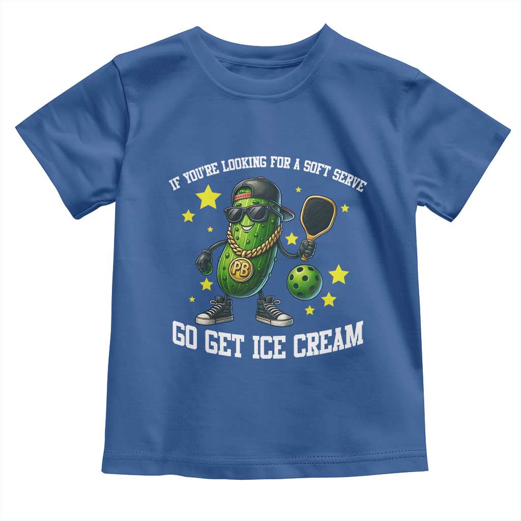 Funny Pickle Playing Pickleball Toddler T Shirt If You Want Soft Serve Eat Ice Cream - Wonder Print Shop