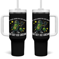 Funny Pickle Playing Pickleball Tumbler With Handle If You Want Soft Serve Eat Ice Cream