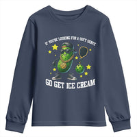 Funny Pickle Playing Pickleball Youth Sweatshirt If You Want Soft Serve Eat Ice Cream - Wonder Print Shop