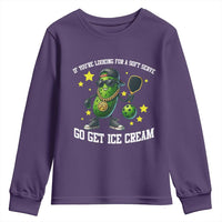 Funny Pickle Playing Pickleball Youth Sweatshirt If You Want Soft Serve Eat Ice Cream - Wonder Print Shop