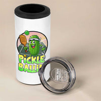 Funny Pickleball Lover 4 in 1 Can Cooler Tumbler Pickle Ballin Quote