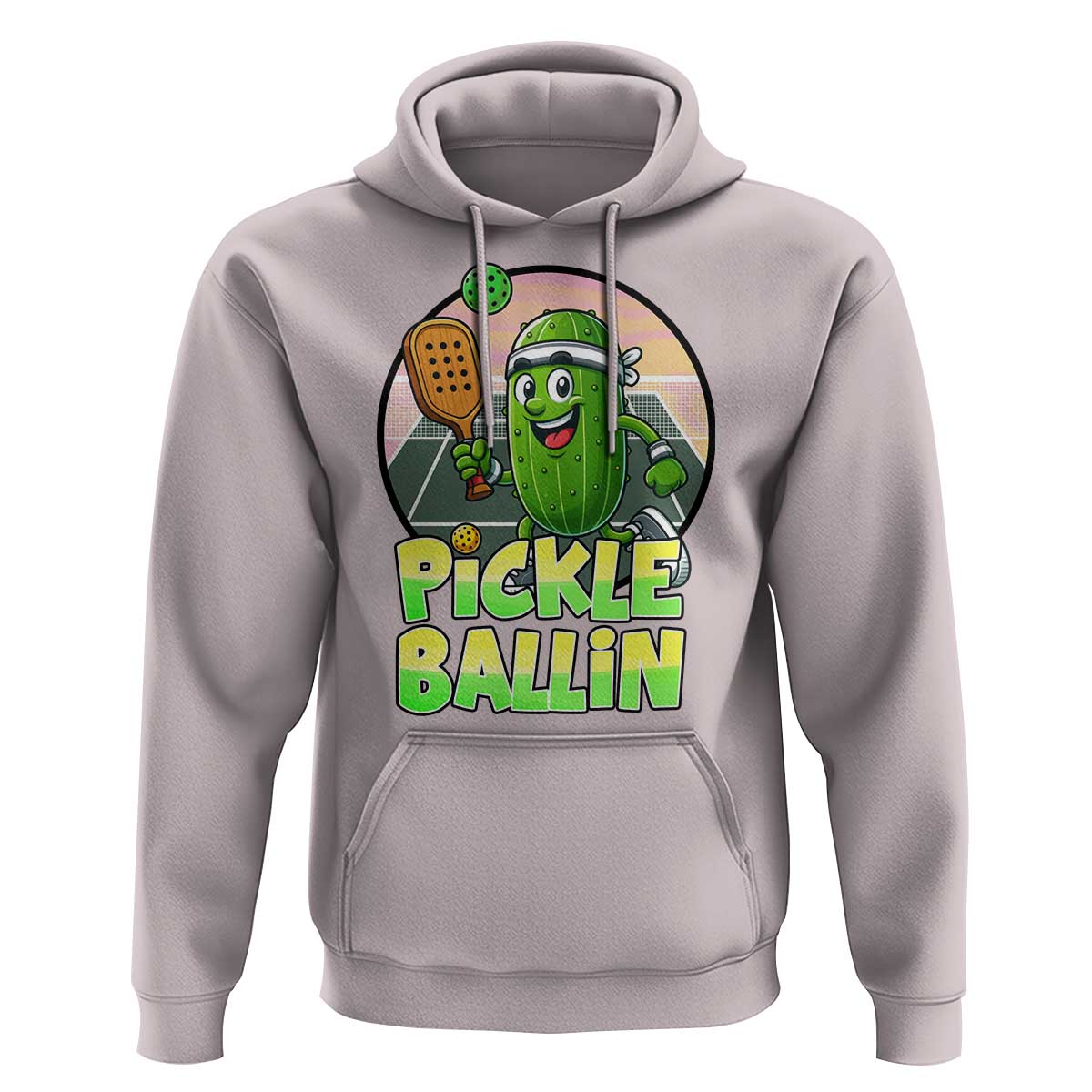 Funny Pickleball Lover Hoodie Pickle Ballin Quote - Wonder Print Shop