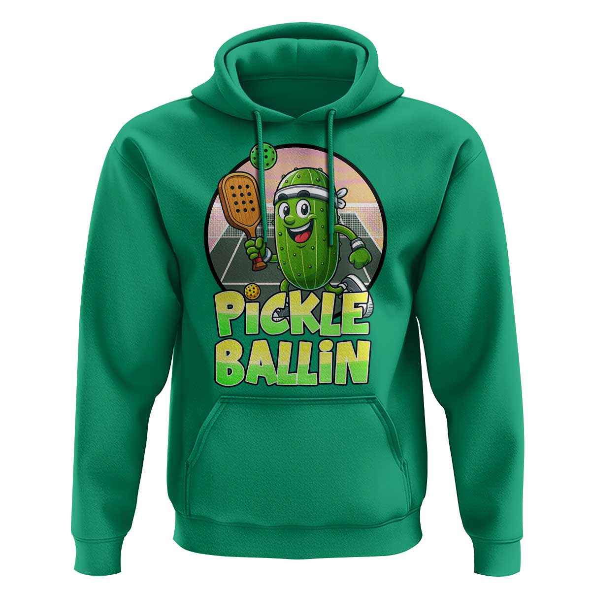 Funny Pickleball Lover Hoodie Pickle Ballin Quote - Wonder Print Shop