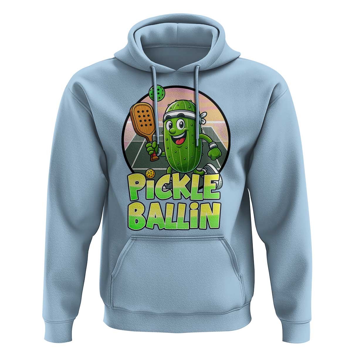 Funny Pickleball Lover Hoodie Pickle Ballin Quote - Wonder Print Shop