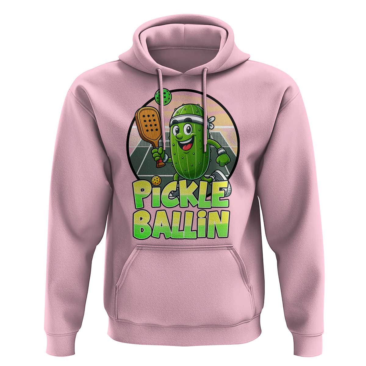 Funny Pickleball Lover Hoodie Pickle Ballin Quote - Wonder Print Shop