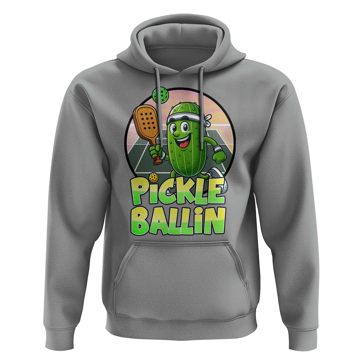 Funny Pickleball Lover Hoodie Pickle Ballin Quote - Wonder Print Shop