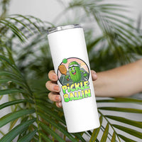 Funny Pickleball Lover Skinny Tumbler Pickle Ballin Quote