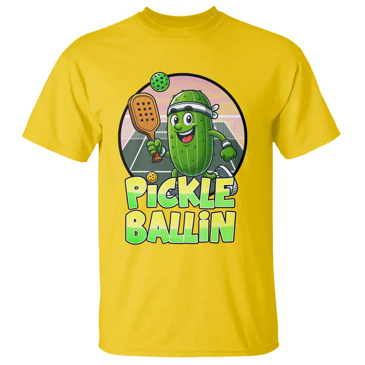 Funny Pickleball Lover T Shirt Pickle Ballin Quote - Wonder Print Shop