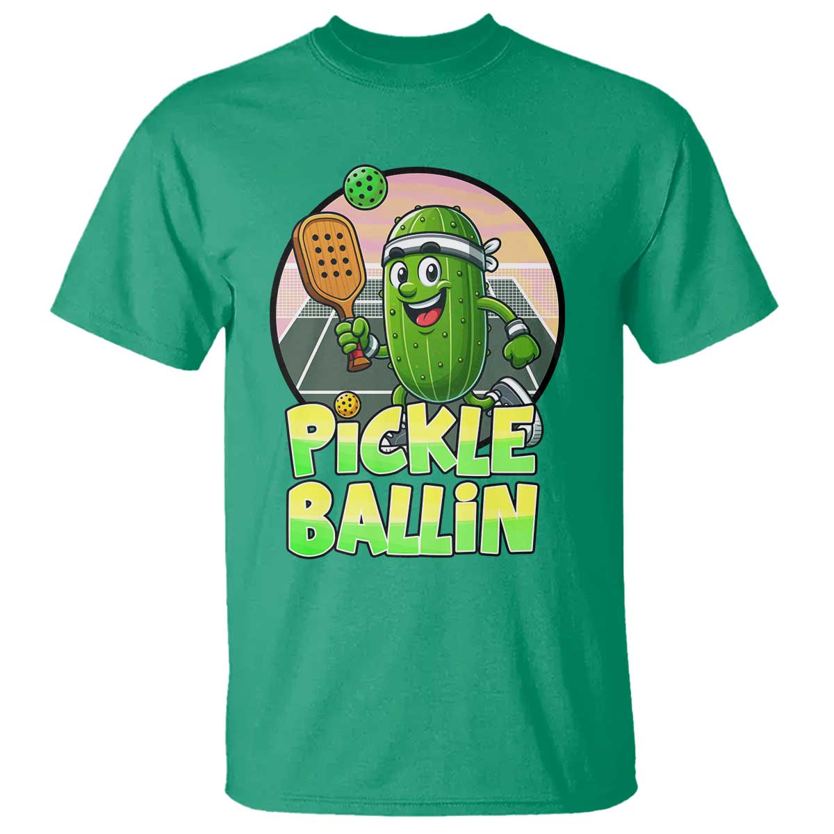 Funny Pickleball Lover T Shirt Pickle Ballin Quote - Wonder Print Shop