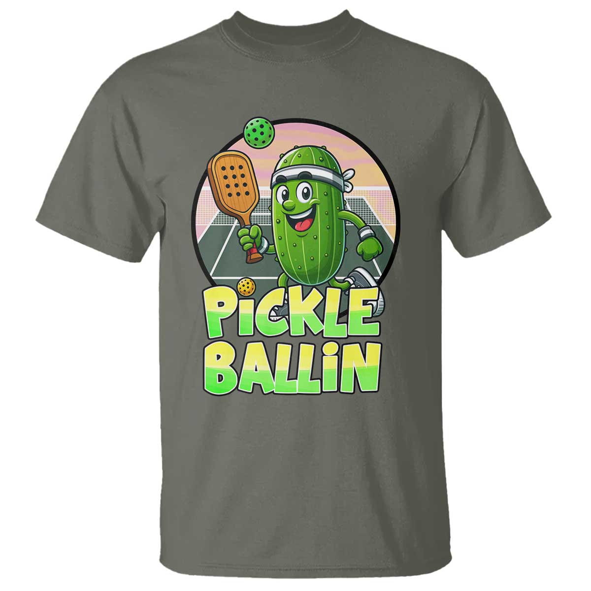Funny Pickleball Lover T Shirt Pickle Ballin Quote - Wonder Print Shop