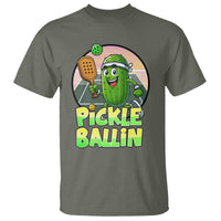 Funny Pickleball Lover T Shirt Pickle Ballin Quote - Wonder Print Shop