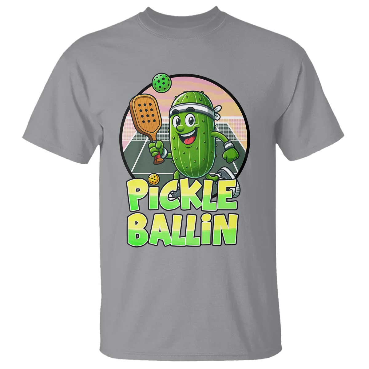 Funny Pickleball Lover T Shirt Pickle Ballin Quote - Wonder Print Shop