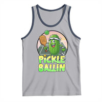 Funny Pickleball Lover Tank Top Pickle Ballin Quote - Wonder Print Shop