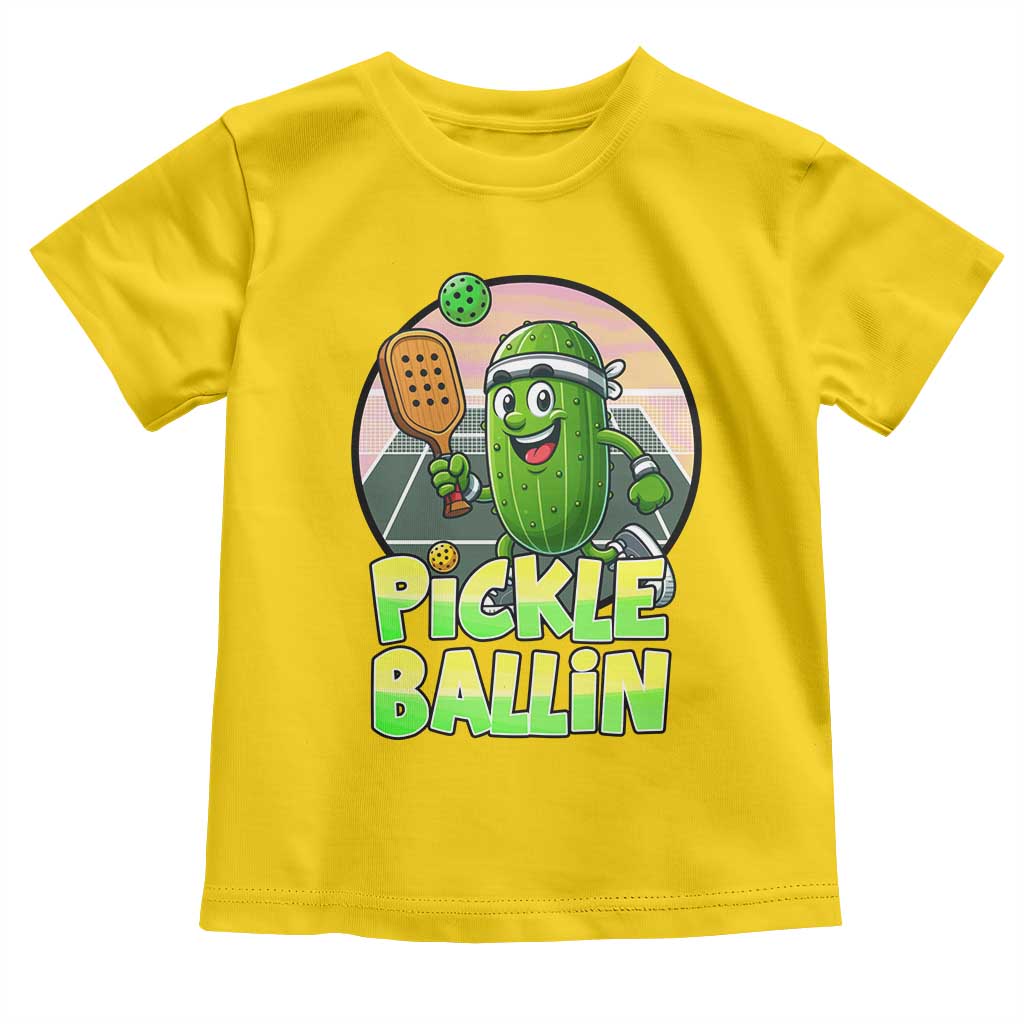 Funny Pickleball Lover Toddler T Shirt Pickle Ballin Quote - Wonder Print Shop