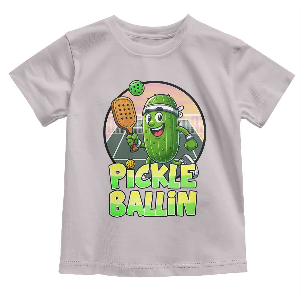 Funny Pickleball Lover Toddler T Shirt Pickle Ballin Quote - Wonder Print Shop