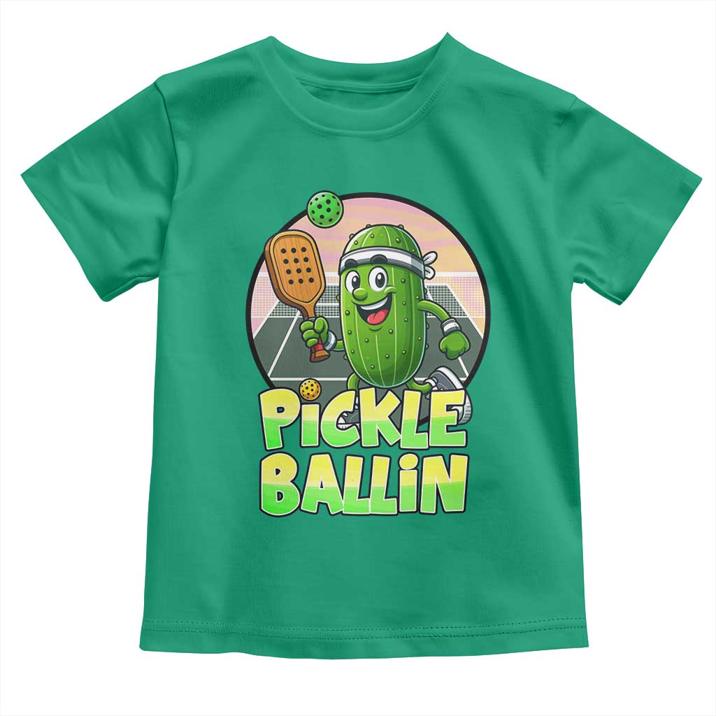 Funny Pickleball Lover Toddler T Shirt Pickle Ballin Quote - Wonder Print Shop