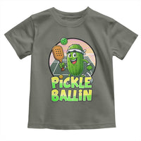 Funny Pickleball Lover Toddler T Shirt Pickle Ballin Quote - Wonder Print Shop