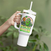 Funny Pickleball Lover Tumbler With Handle Pickle Ballin Quote
