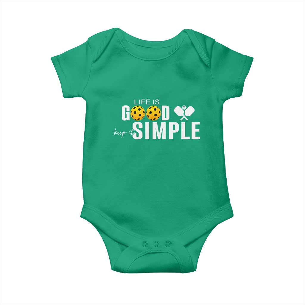 Life Is Good Keep It Simple Baby Onesie Pickleball Lover - Wonder Print Shop