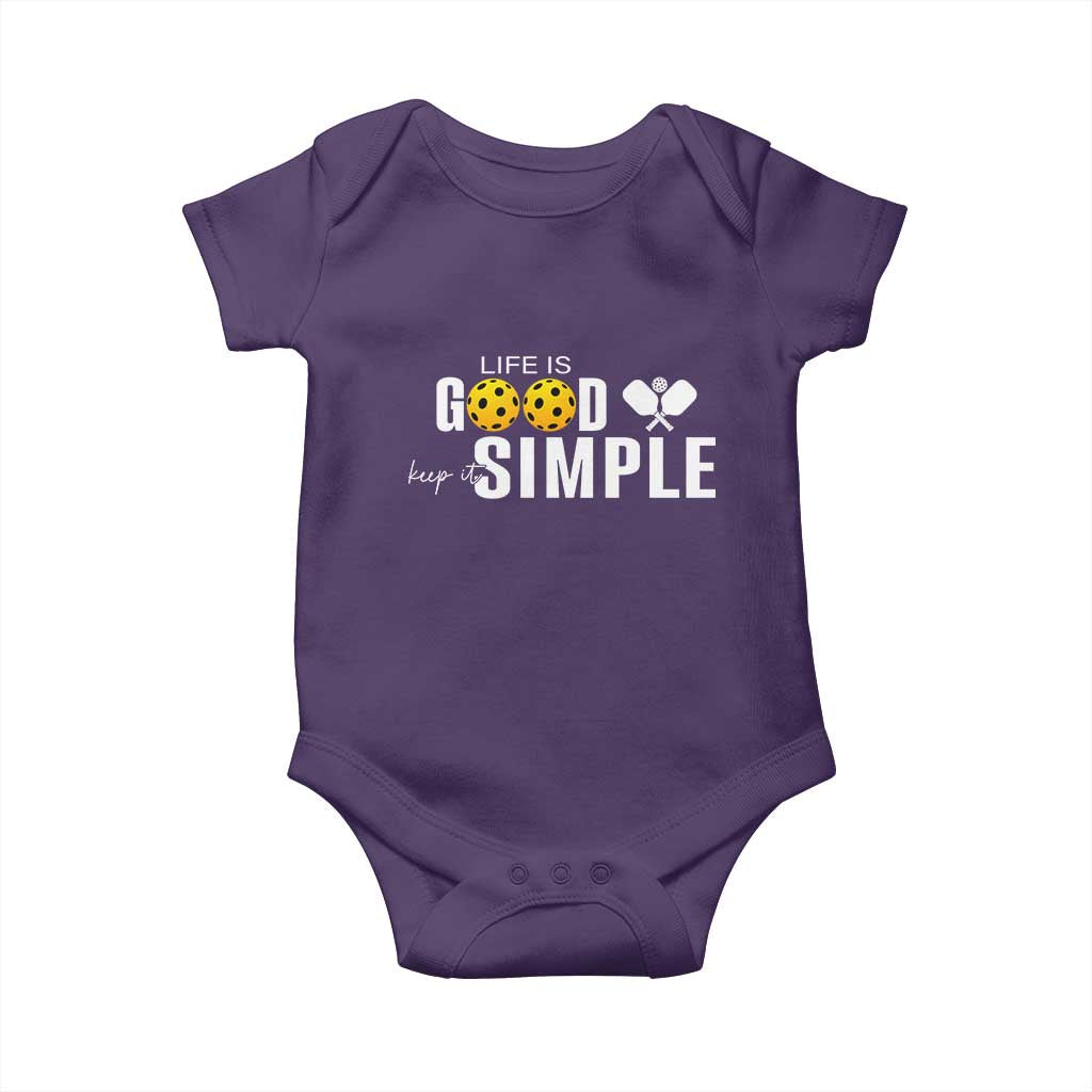 Life Is Good Keep It Simple Baby Onesie Pickleball Lover - Wonder Print Shop