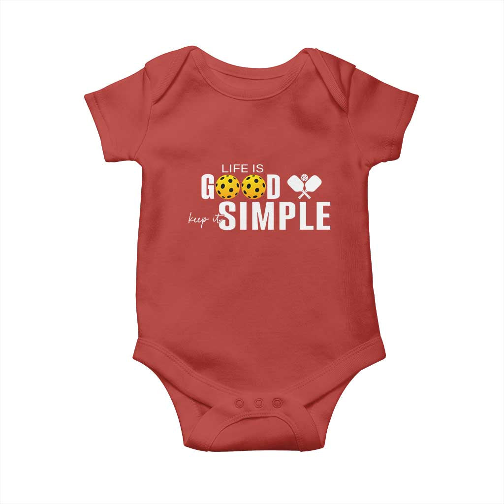 Life Is Good Keep It Simple Baby Onesie Pickleball Lover - Wonder Print Shop