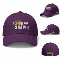 Life Is Good Keep It Simple Baseball Cap Pickleball Lover