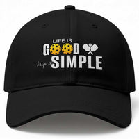 Life Is Good Keep It Simple Baseball Cap Pickleball Lover