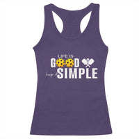Life Is Good Keep It Simple Racerback Tank Top Pickleball Lover - Wonder Print Shop