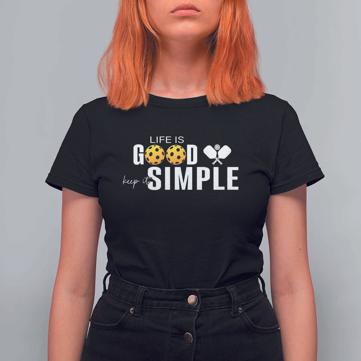 Life Is Good Keep It Simple T Shirt For Women Pickleball Lover - Wonder Print Shop