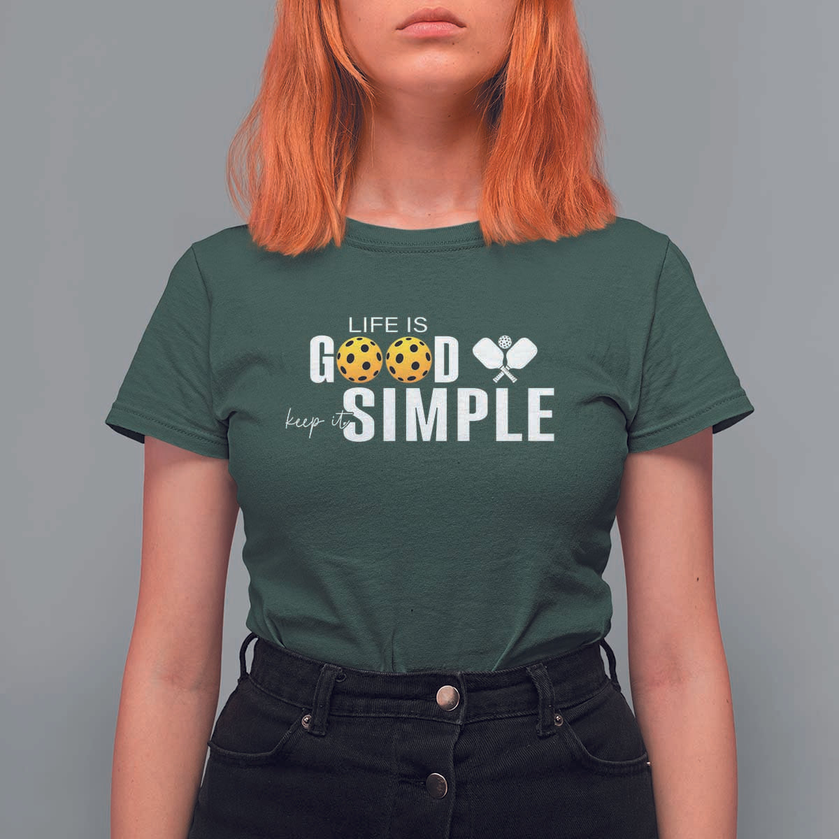 Life Is Good Keep It Simple T Shirt For Women Pickleball Lover - Wonder Print Shop