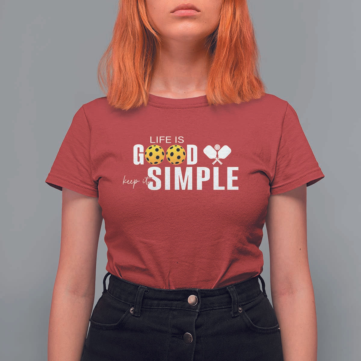 Life Is Good Keep It Simple T Shirt For Women Pickleball Lover - Wonder Print Shop