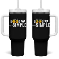 Life Is Good Keep It Simple Tumbler With Handle Pickleball Lover