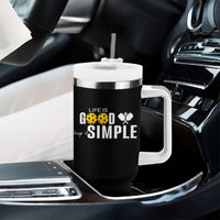 Life Is Good Keep It Simple Tumbler With Handle Pickleball Lover