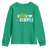 Life Is Good Keep It Simple Youth Sweatshirt Pickleball Lover - Wonder Print Shop