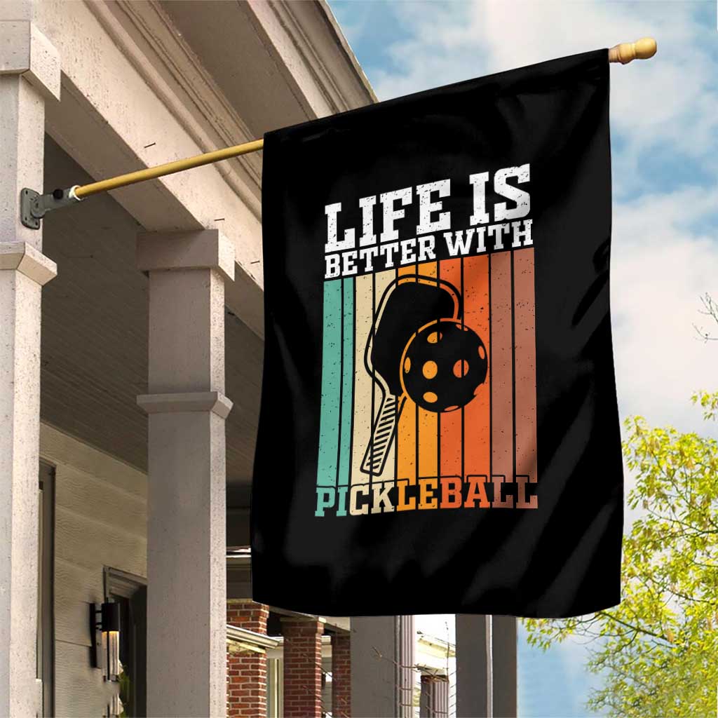 Life Is Better With Pickleball Garden Flag Funny Dink Saying - Wonder Print Shop