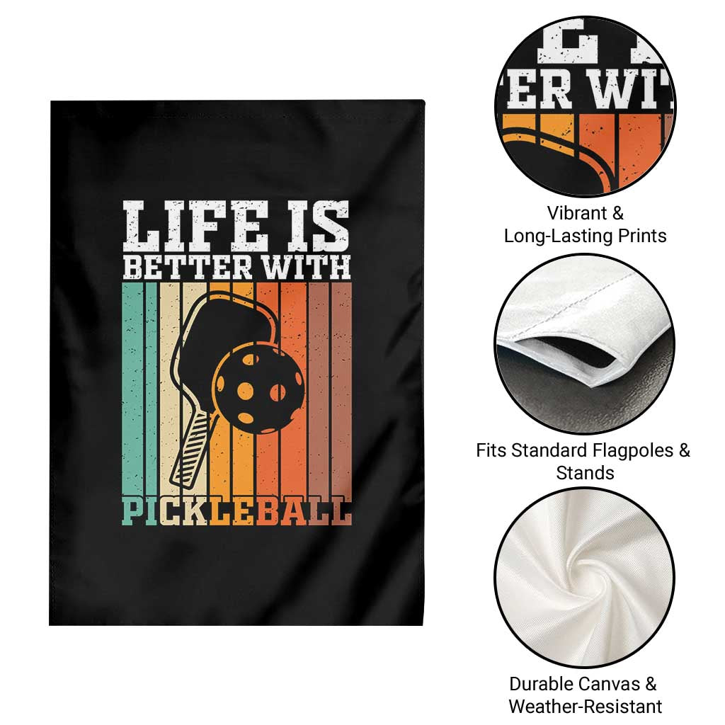 Life Is Better With Pickleball Garden Flag Funny Dink Saying - Wonder Print Shop