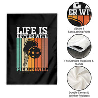 Life Is Better With Pickleball Garden Flag Funny Dink Saying - Wonder Print Shop