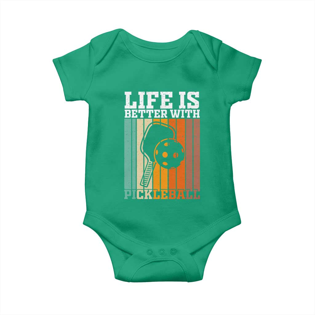 Life Is Better With Pickleball Baby Onesie Funny Dink Saying - Wonder Print Shop